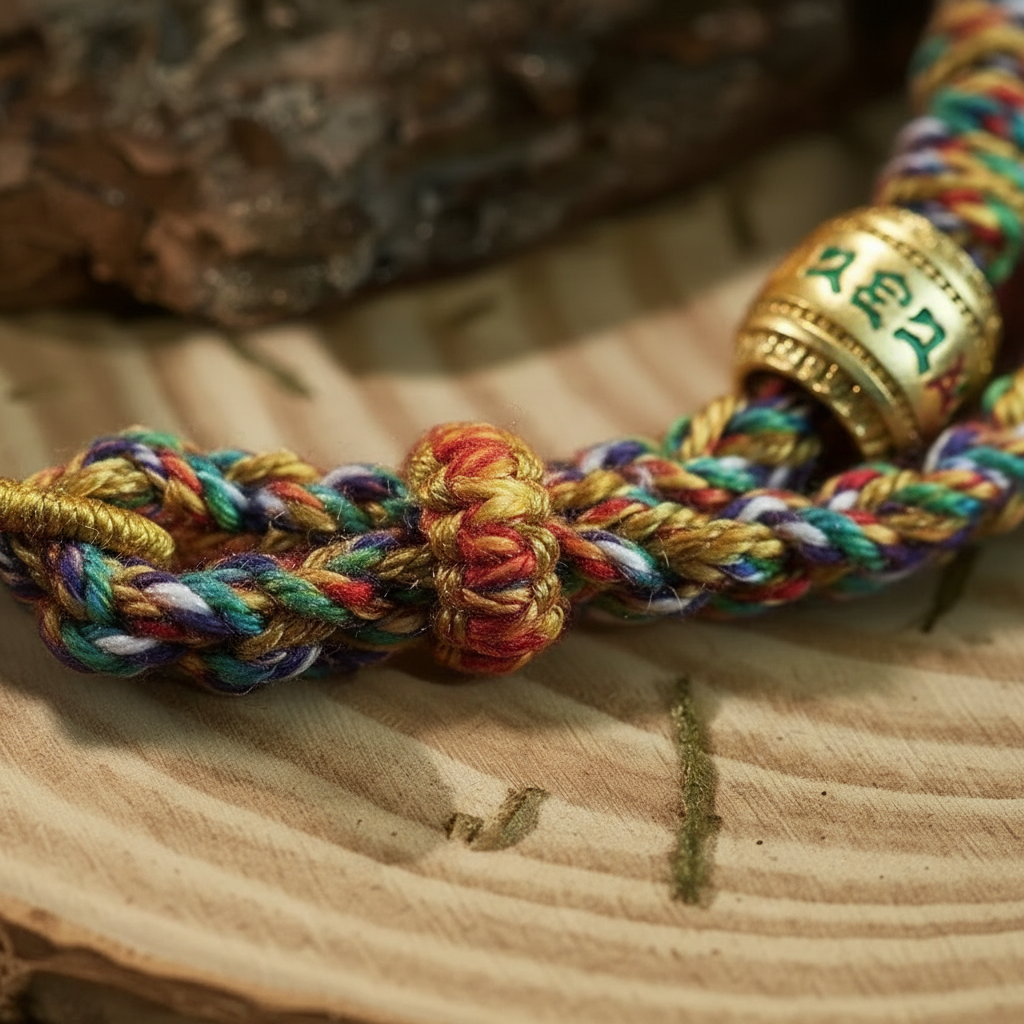 HimalayLumen Tibetan - style Five - Color Six - Word Mantra Hand - Woven Bracelet