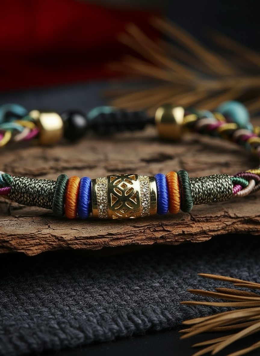 HimalayLumen Tibet Style Endless Knot Colored Bracelet