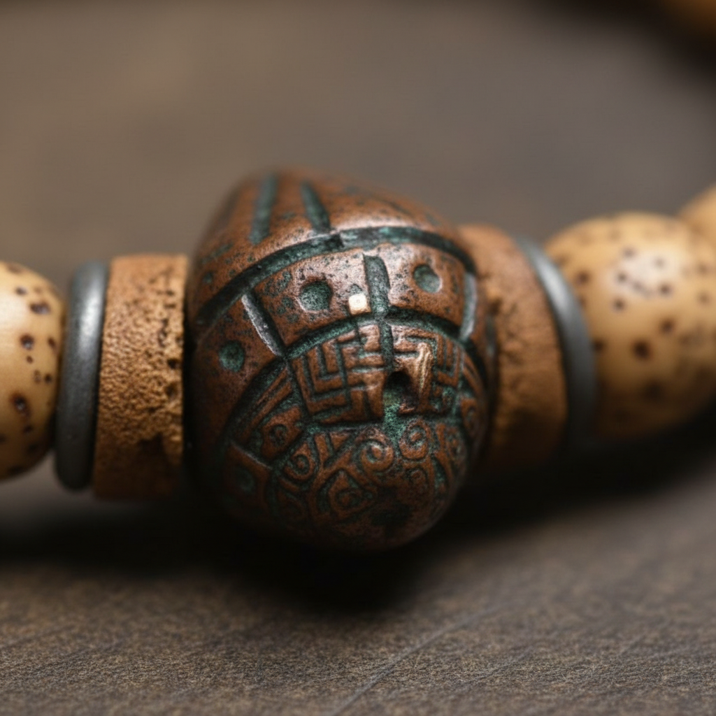 HimalayLumen Sacred Golden Seeds Mala Bracelet