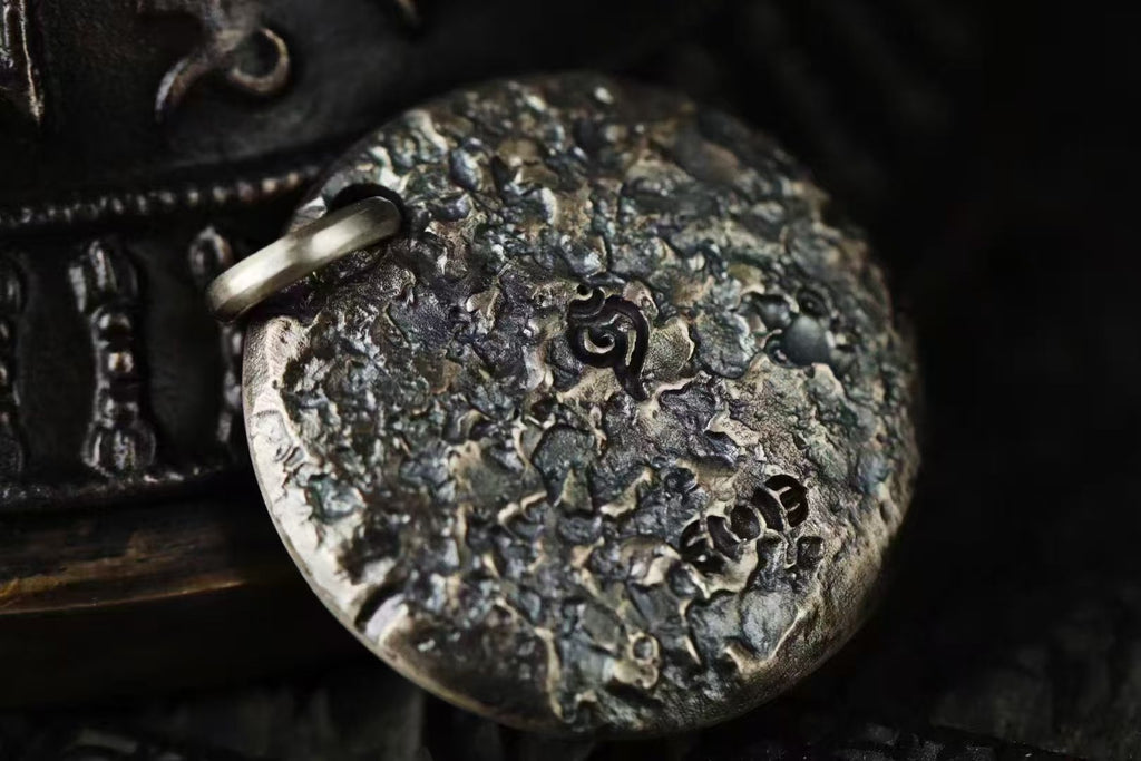 HimalayLumen Buddhist Vajra & Buddha Hand 925 Sterling Silver Handmade Pendant