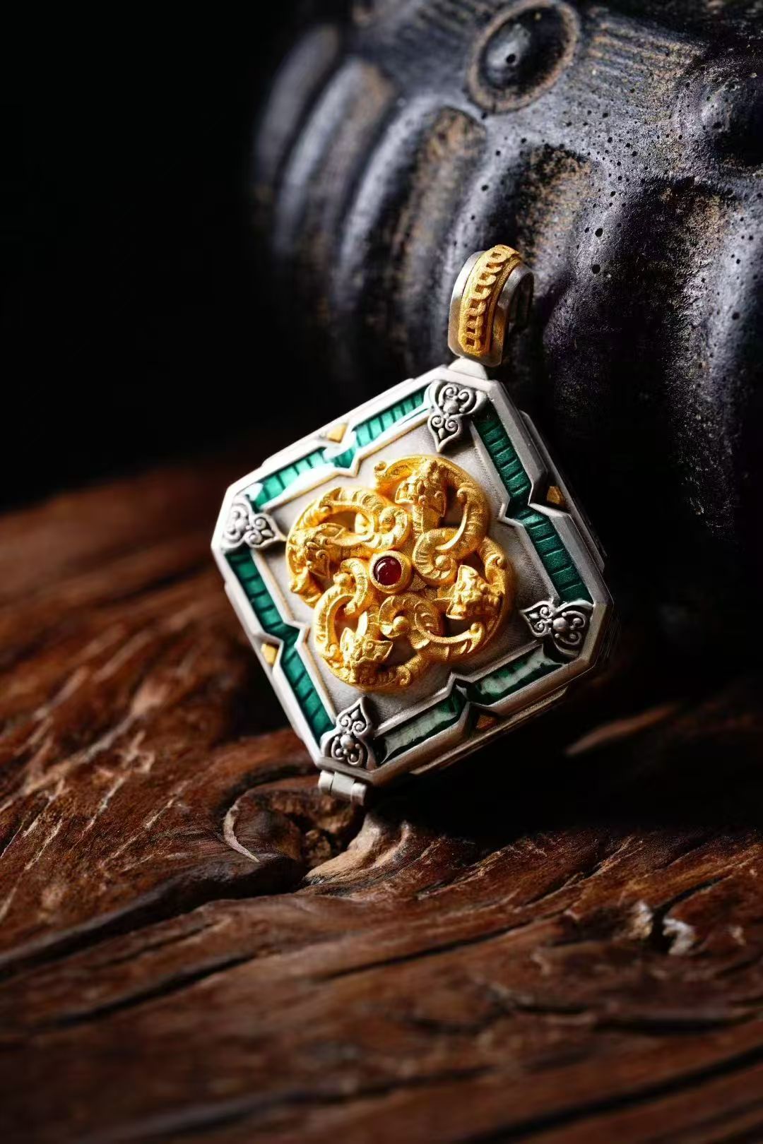 HimalayLumen Five Wealth Gods Pendant