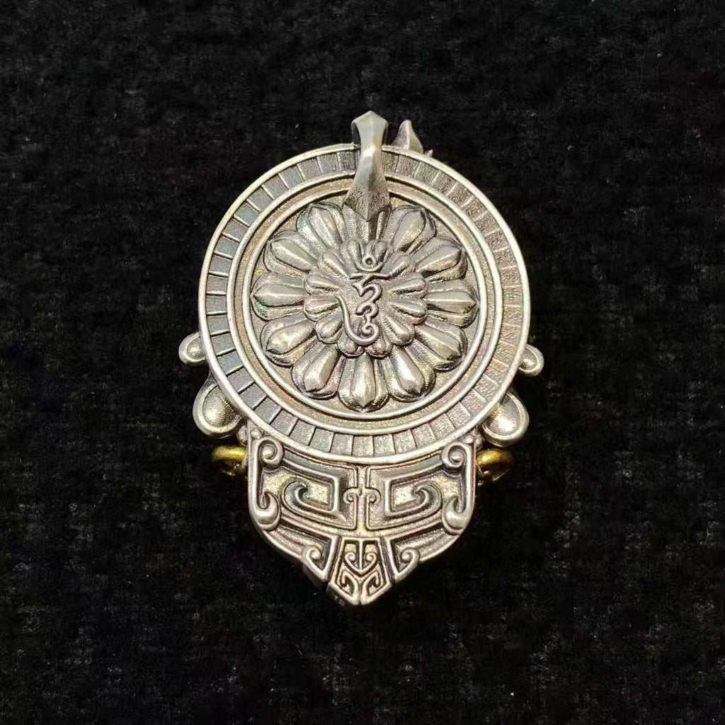 HimalayLumen Dakini (or Mahakala) Vajra 925 Silver Pendant