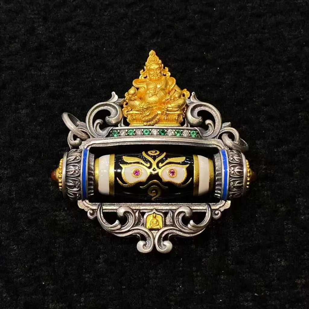 HimalayLumen Yellow Jambhala Wealth Attracting 925 Silver Pendant‌