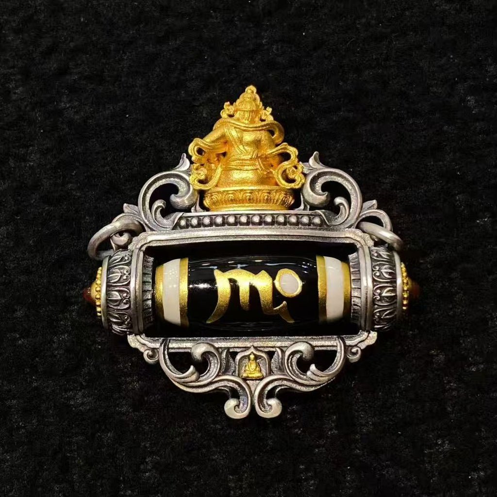 HimalayLumen Yellow Jambhala Wealth Attracting 925 Silver Pendant‌