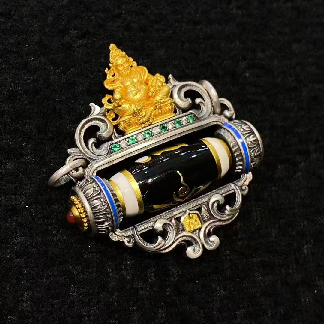 HimalayLumen Yellow Jambhala Wealth Attracting 925 Silver Pendant‌