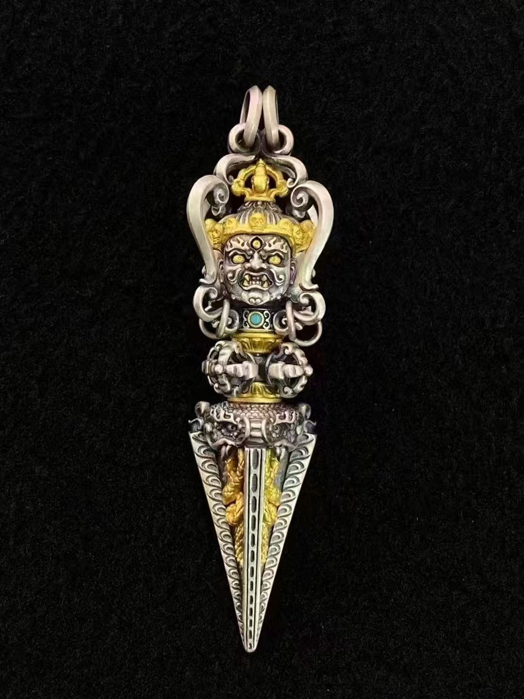 HimalayLumen Phurba Dagger Pendant-Tibetan Ritual Dagger for Protection