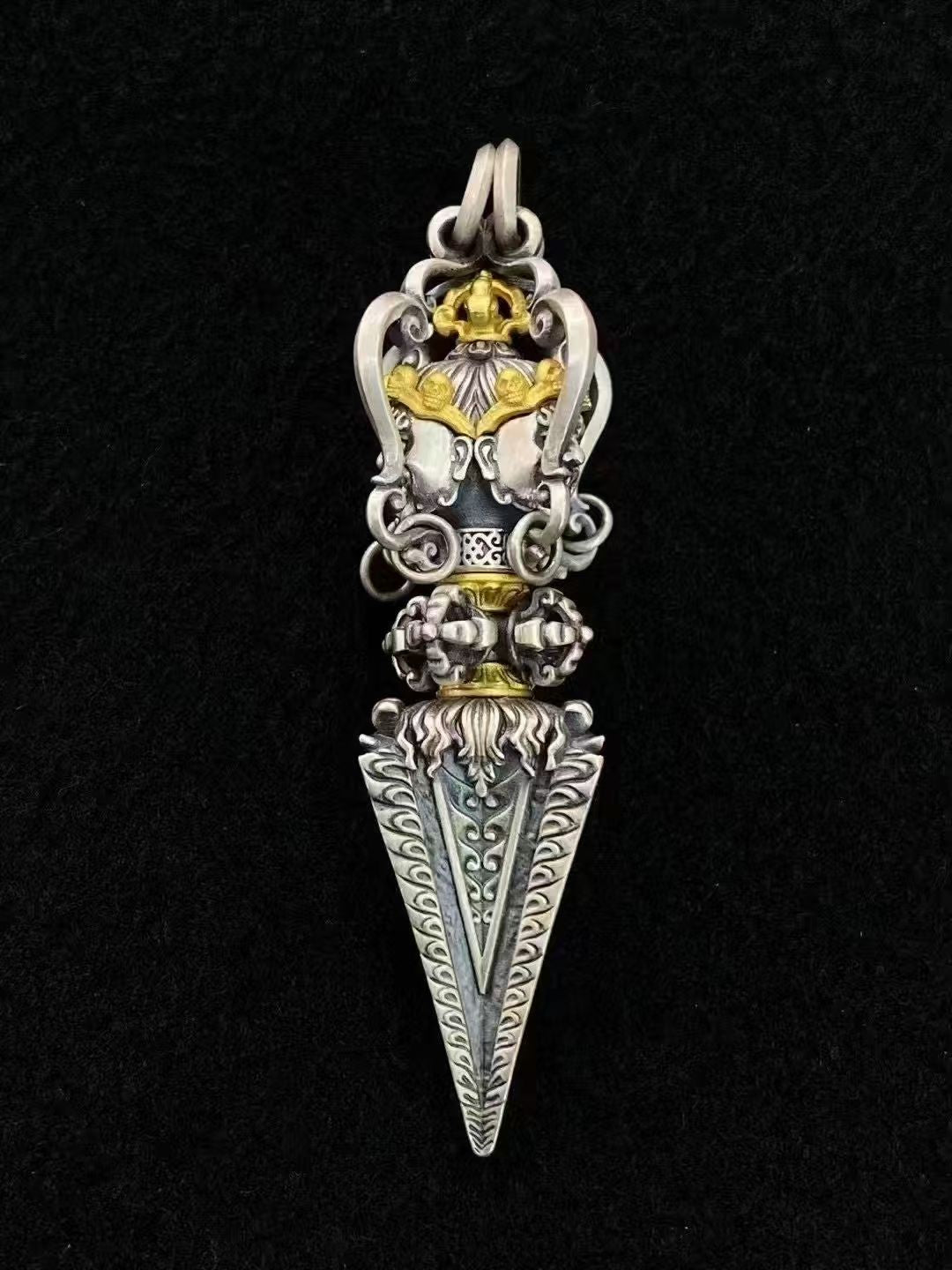 HimalayLumen Phurba Dagger Pendant-Tibetan Ritual Dagger for Protection
