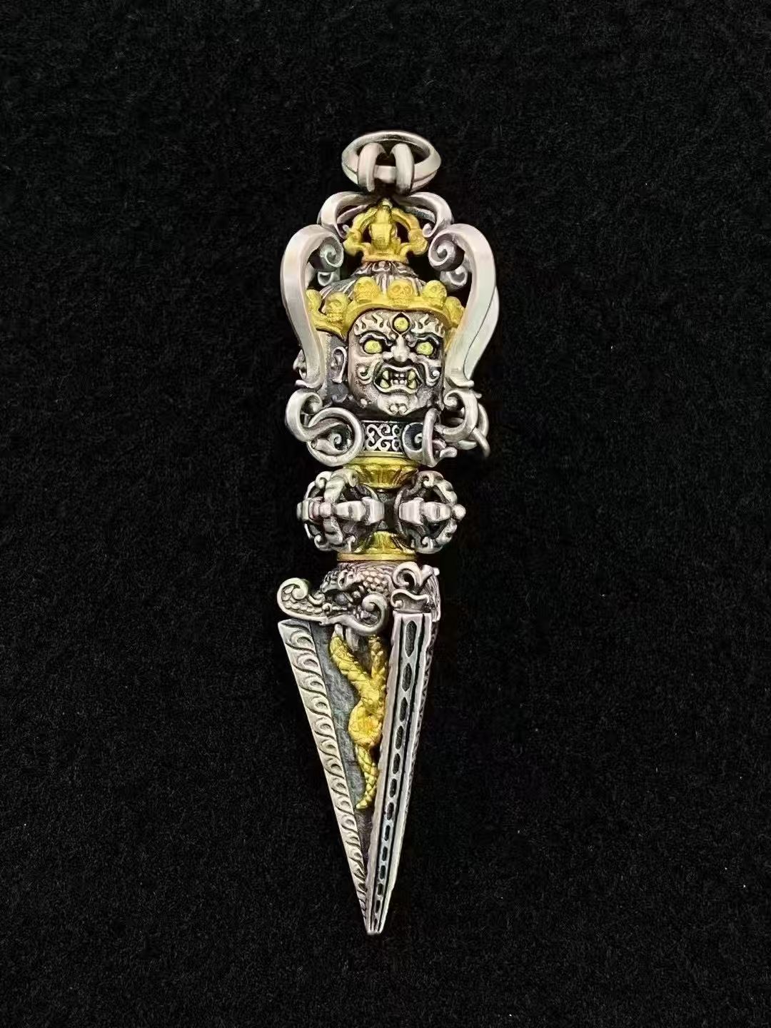 HimalayLumen Phurba Dagger Pendant-Tibetan Ritual Dagger for Protection
