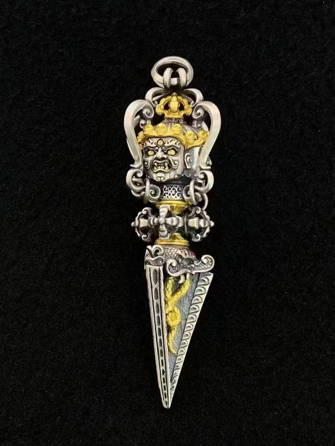 HimalayLumen Phurba Dagger Pendant-Tibetan Ritual Dagger for Protection