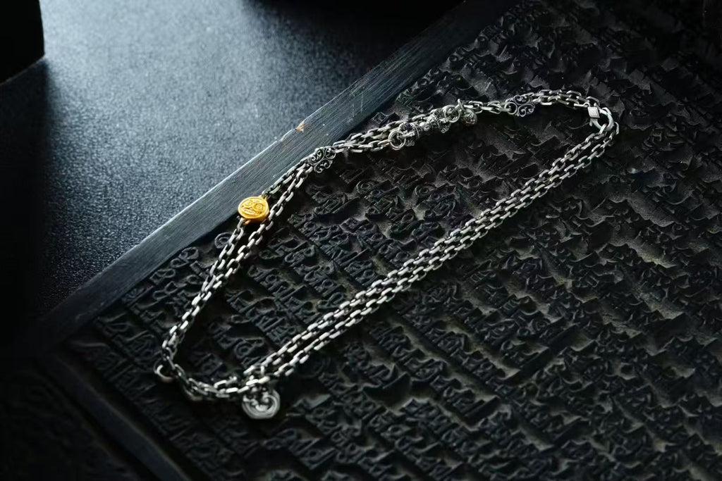 HimalayLumen 925 Sterling Silver White Tara Silver Chain‌