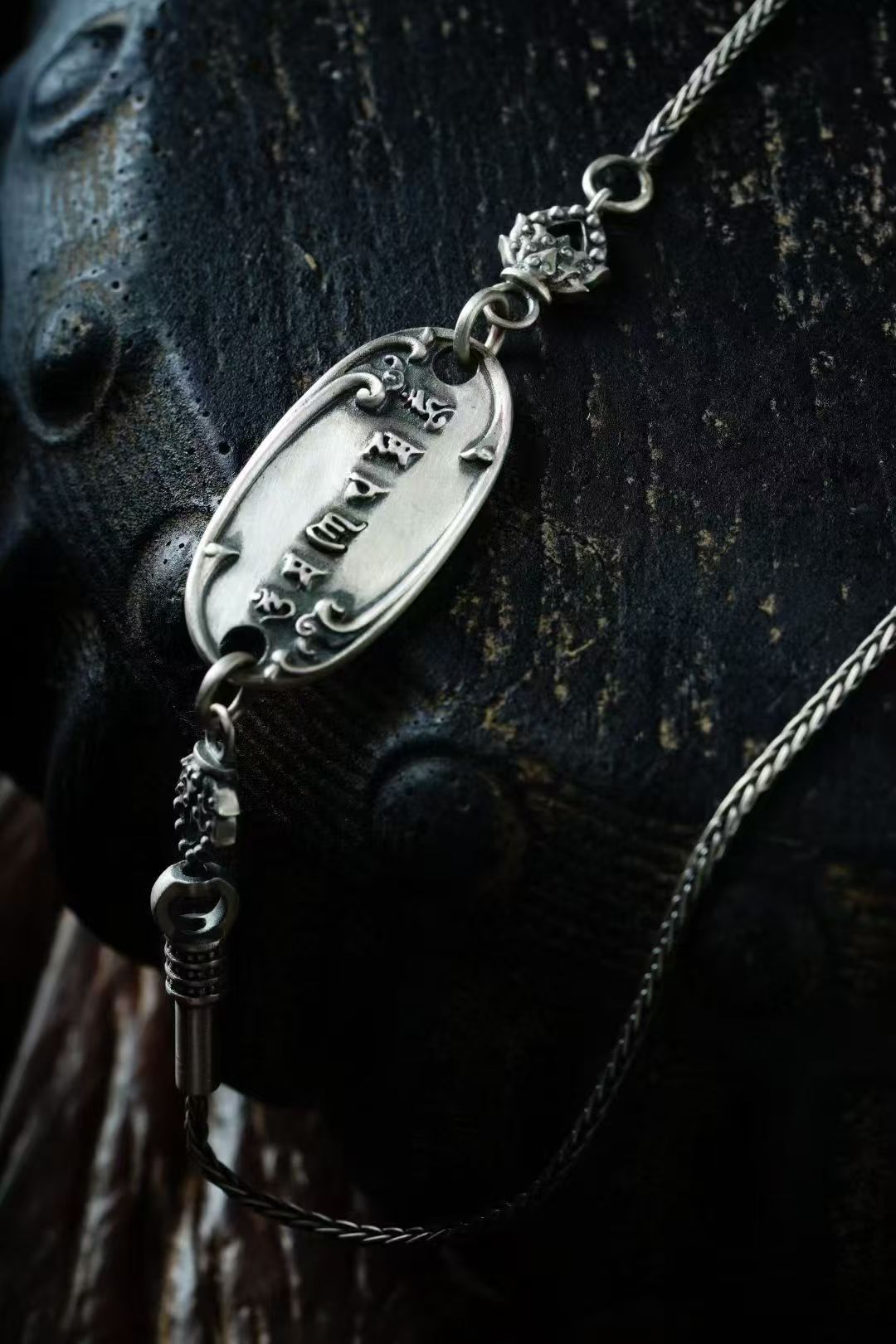 HimalayLumen 925 Sterling Silver Green Tara Chain