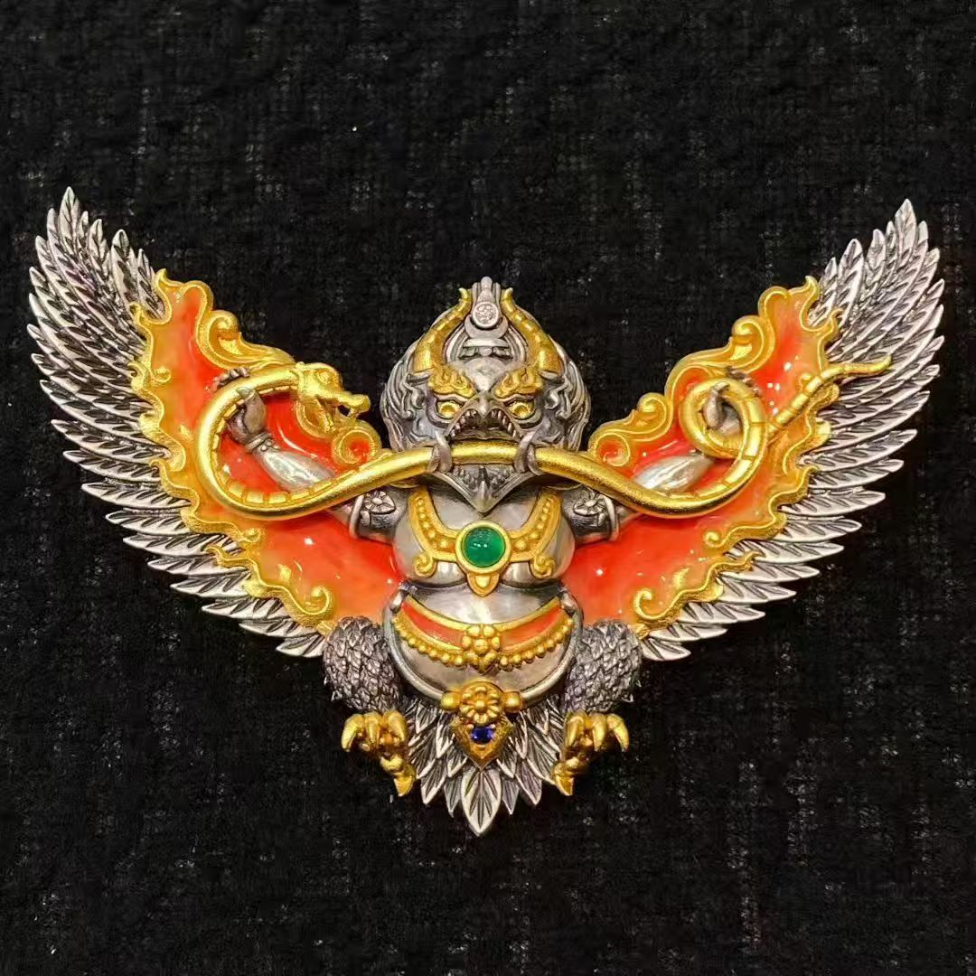 HimalayLumen Tibetan Garuda 925 Sterling Silver Pendant‌