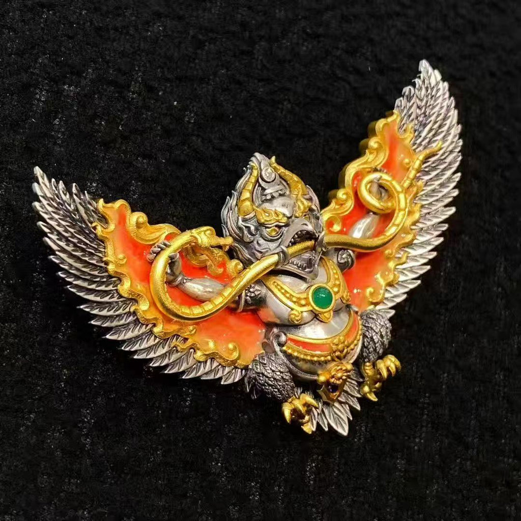 HimalayLumen Tibetan Garuda 925 Sterling Silver Pendant‌