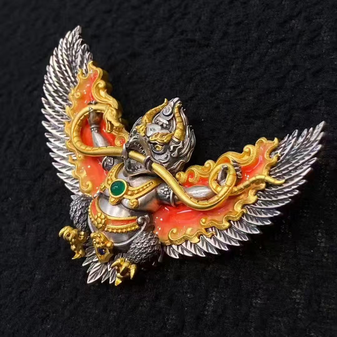 HimalayLumen Tibetan Garuda 925 Sterling Silver Pendant‌