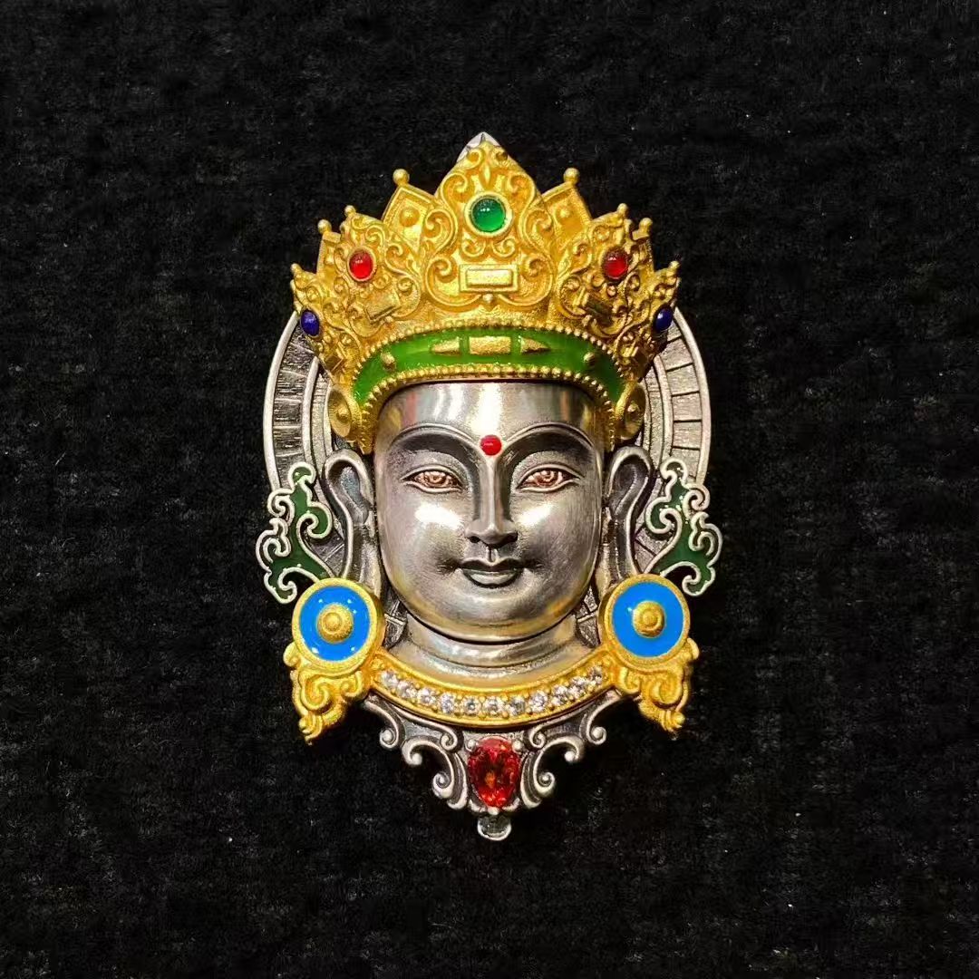 HimalayLumen Green Tara Peace and Good Luck 925 Silver Pendant