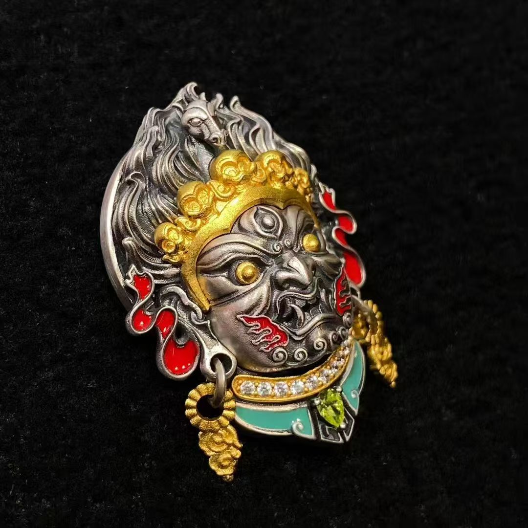 HimalayLumen Hayagriva 925 Silver protection Pendant with Inner Strength