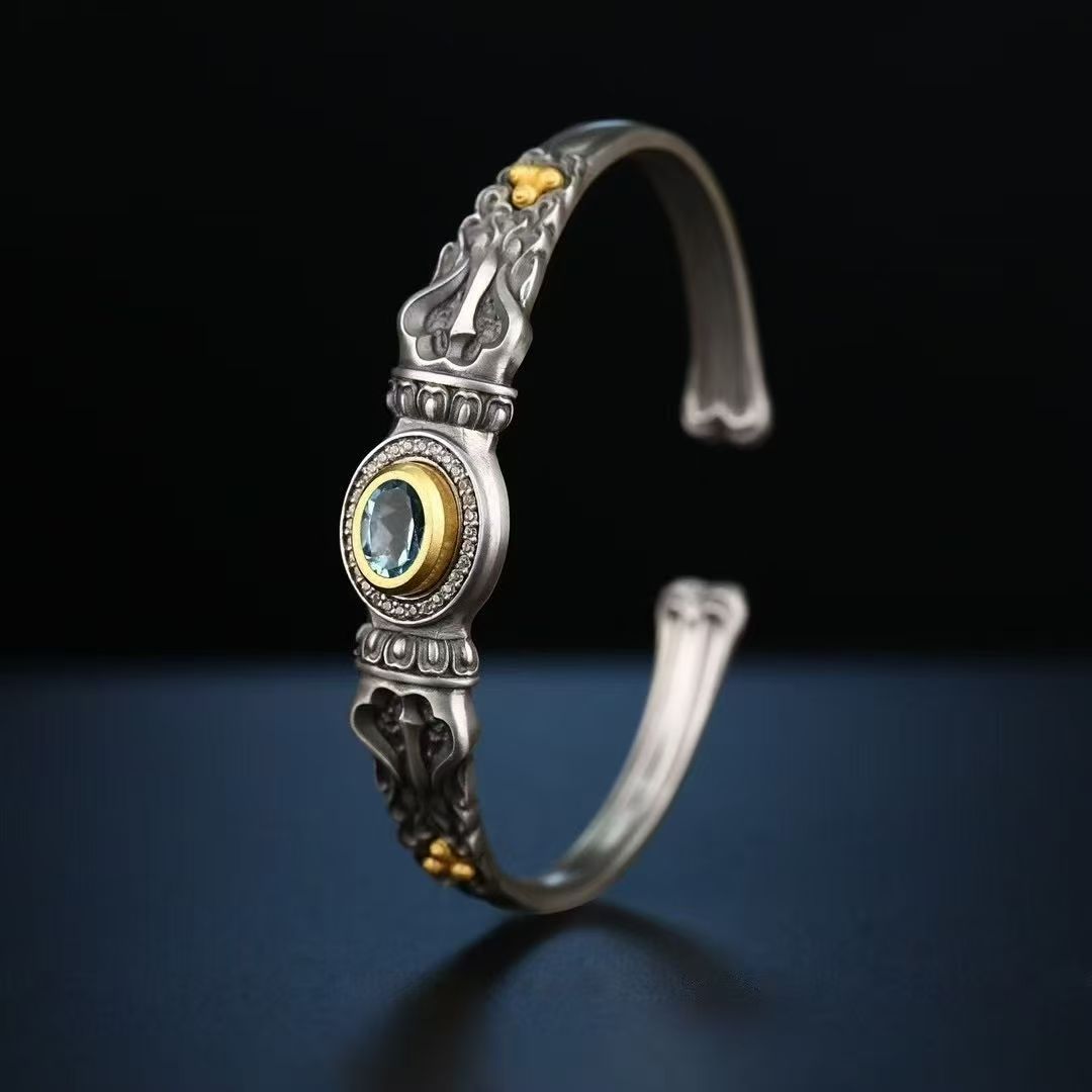 HimalayLumen 925 Sterling Silver Ruyi Vajra Bracelet