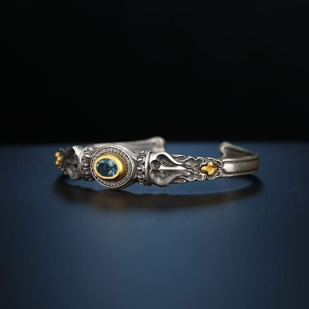 HimalayLumen 925 Sterling Silver Ruyi Vajra Bracelet