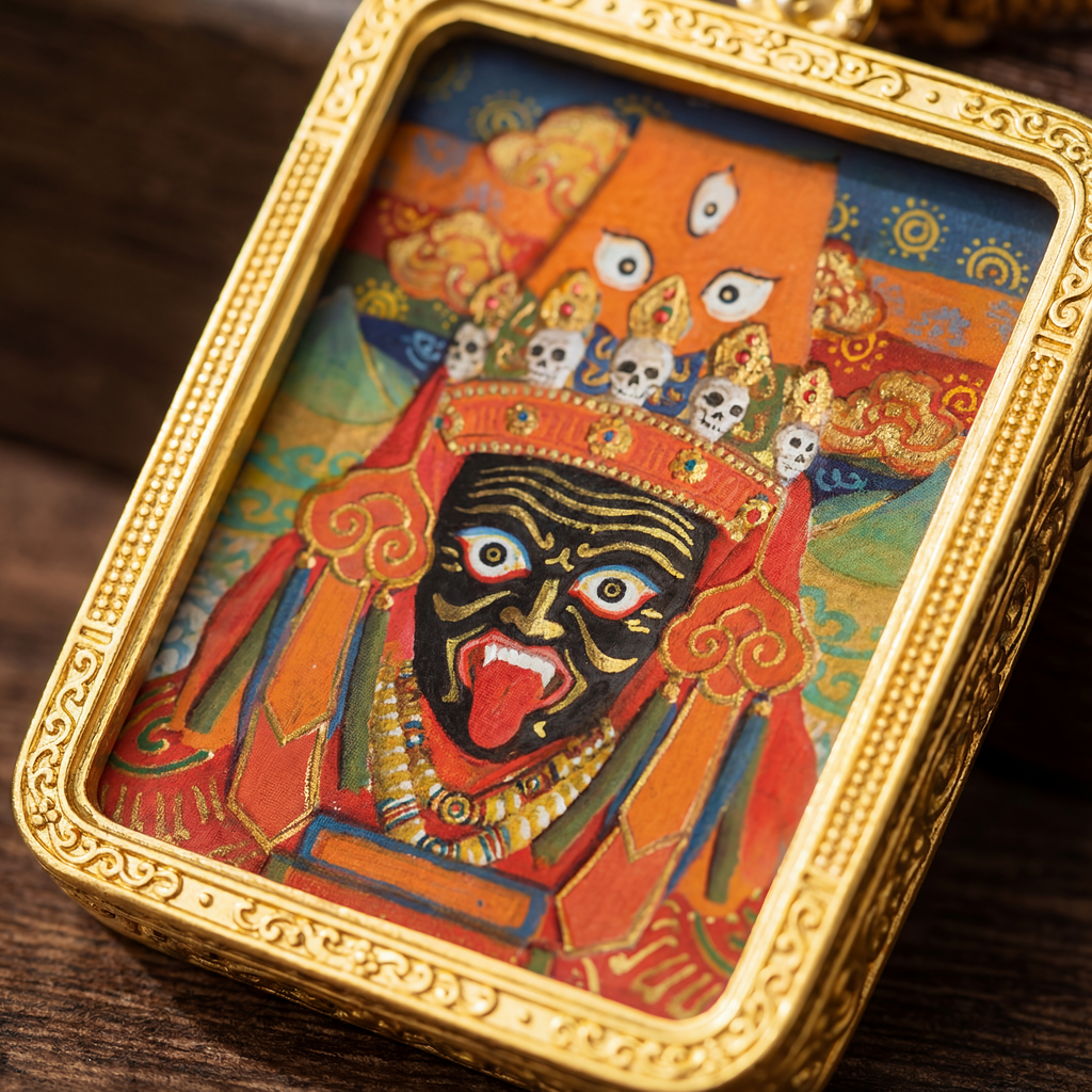 HimalayLumen Tibetan Handmade White Tara Thangka Necklace‌