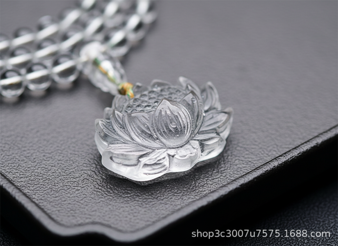 HimalayLumen Natural White Crystal 108 - bead Mala Bracelet