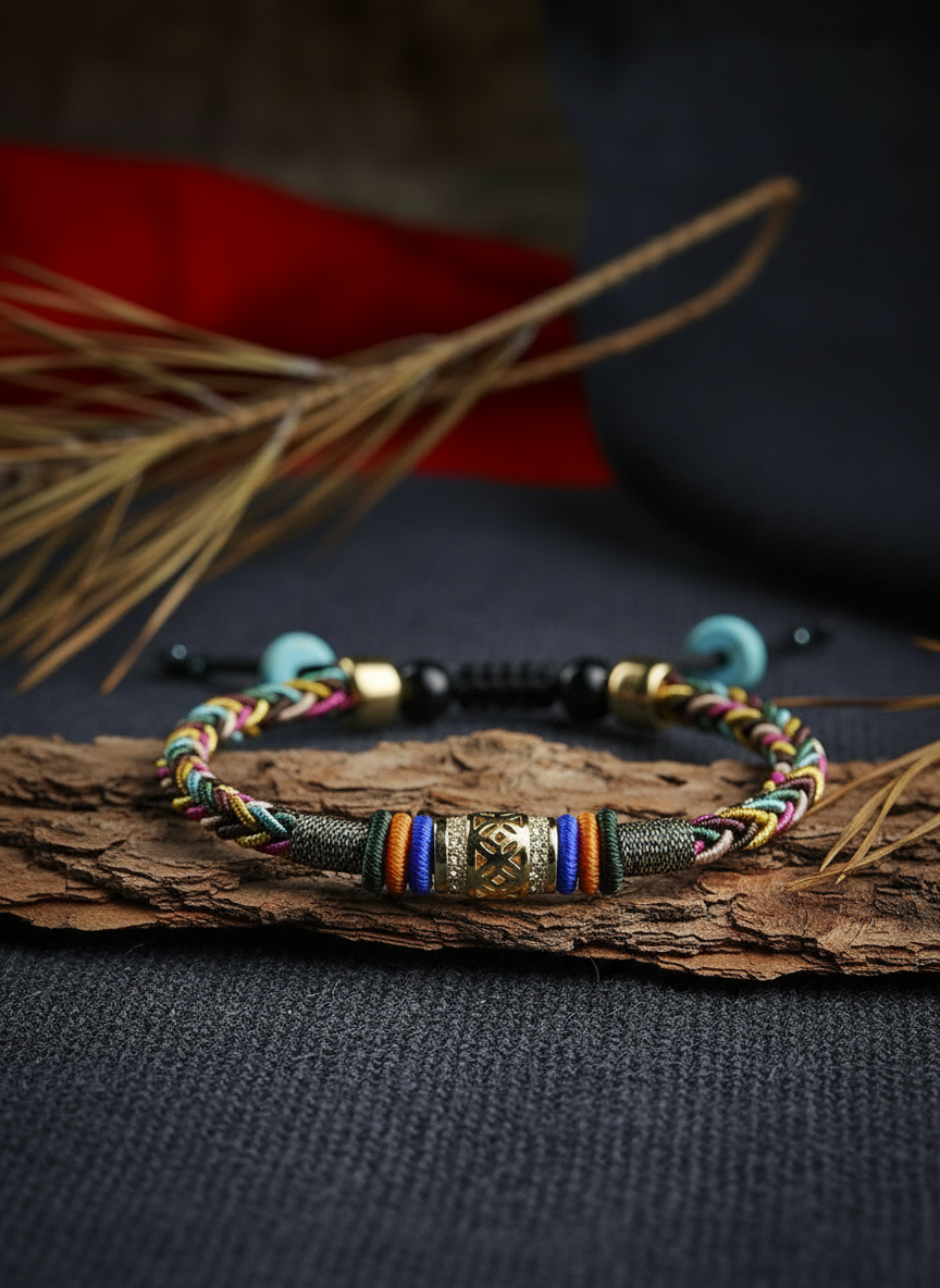 HimalayLumen Tibet Style Endless Knot Colored Bracelet