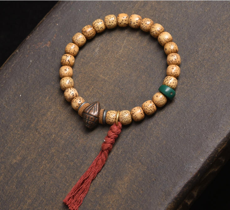 HimalayLumen Sacred Golden Seeds Mala Bracelet
