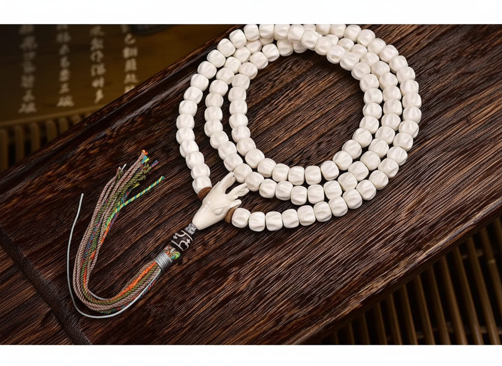 HimalayLumen Sacred Antler&Bodhi 108 Mala Bracelet
