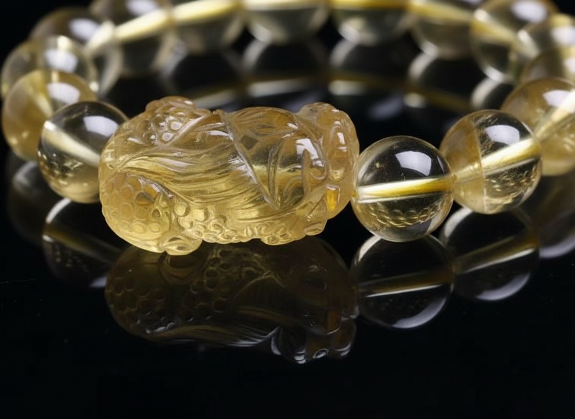 HimalayLumen Natural Citrine Pi Xiu Bracelet