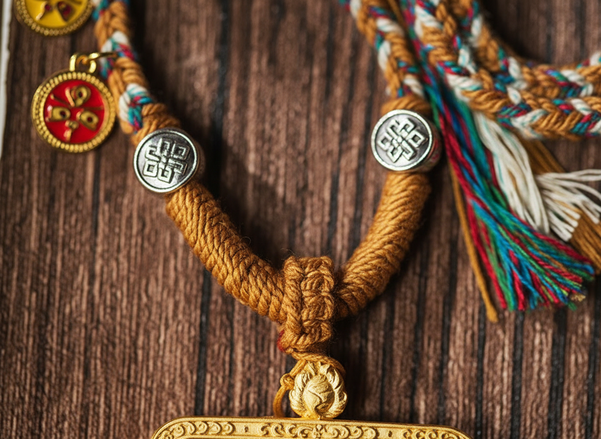 HimalayLumen Tibetan Handmade Green Tara Thangka Necklace‌